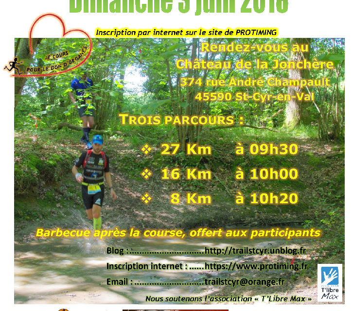 Trail des chateaux de St Cyr (45) – 3/06/18